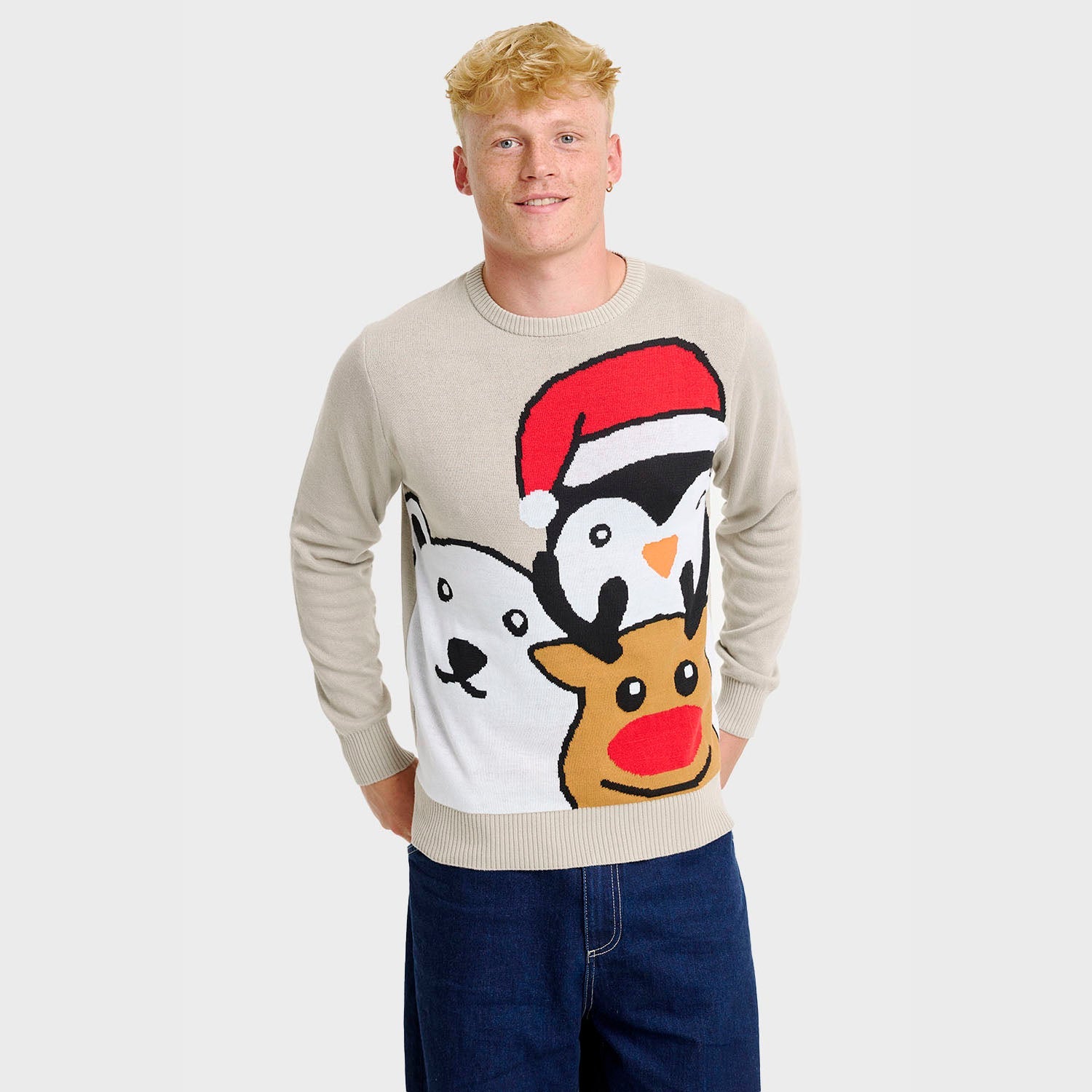 Animal Christmas Sweater β Men